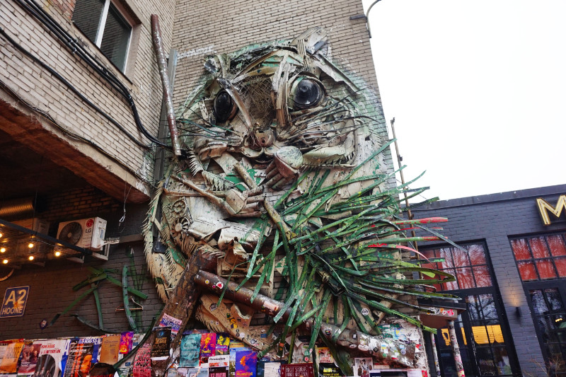 Bordalo II mural, street art, Telliskivi Creative City, Tallinn, Estonia