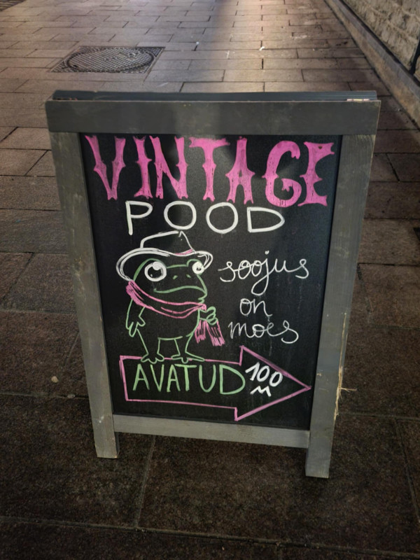 Vintage Pood sign, Tallinn, Estonia