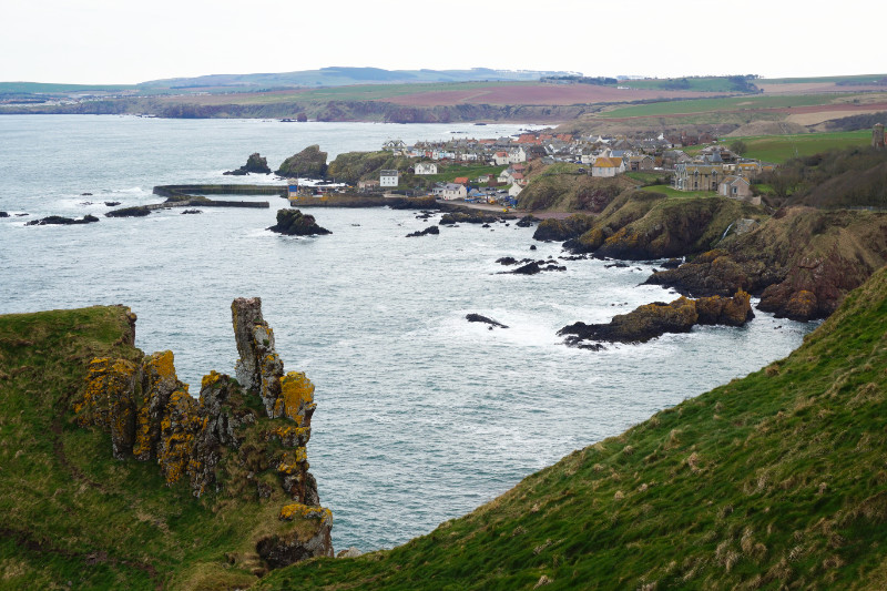 St Abbs New Asgard sign, Scottish Borders, Scotland