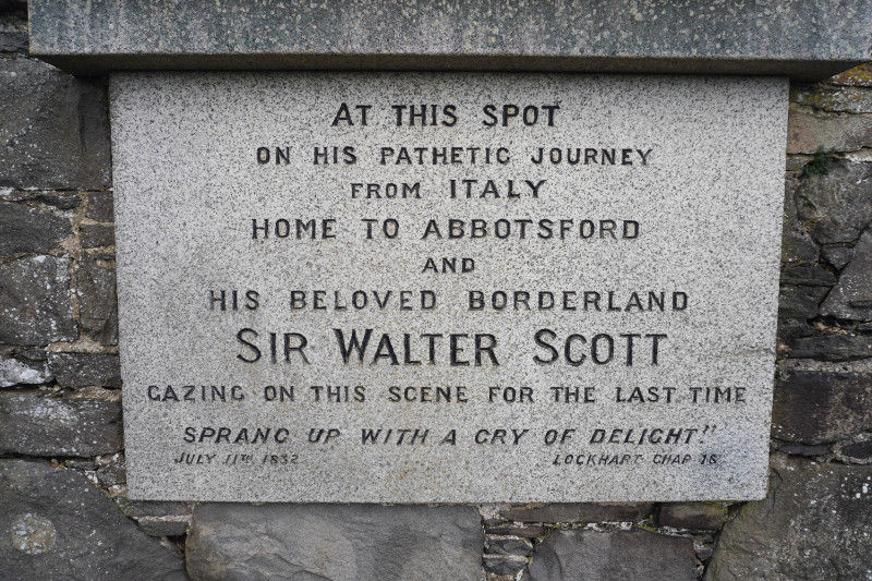 Sir Walter Scott plaque, Galashiels, Scottish Borders, Scotland