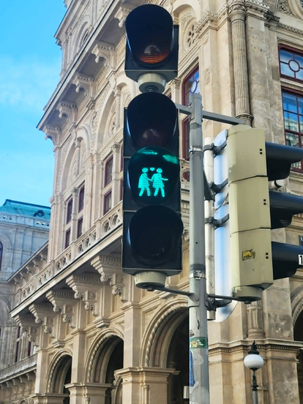 Diversity pedestrian traffic lights, Vienna, Austria