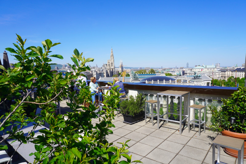 Rooftop terrace of the Palace Of Justice, Vienna, Austria