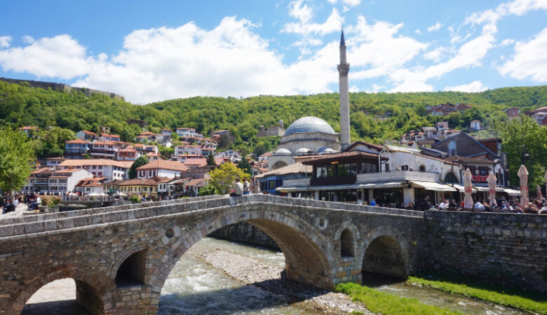 Old stone bridge in Prizren, Kosovo