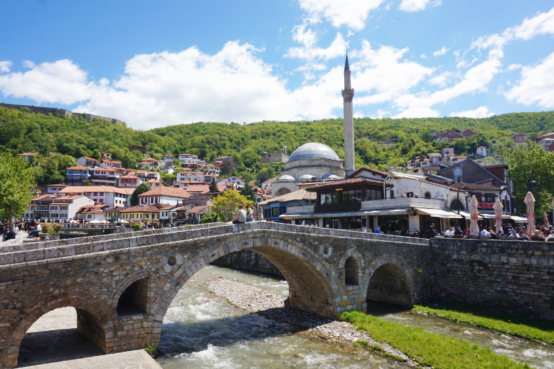 Old stone bridge in Prizren, Kosovo