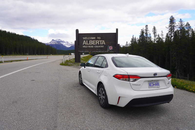 Alberta road trip sign, Canada