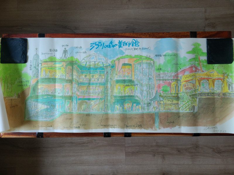 Studio Ghibli museum map illustration, Japan