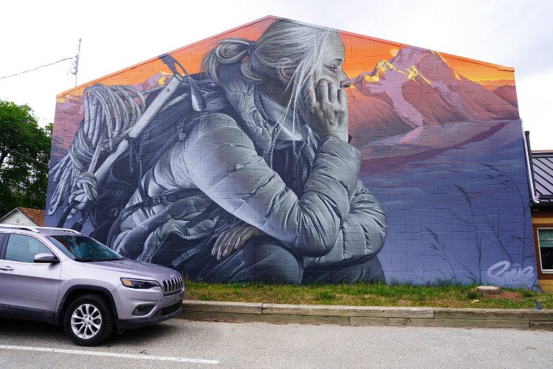 Street art in Jasper, Canada