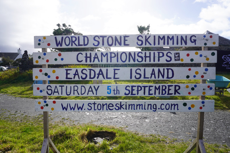 World Stone Skimming Championships, Easdale Island, Scotland