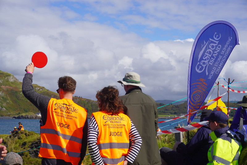 World Stone Skimming Championships, Easdale Island, Scotland