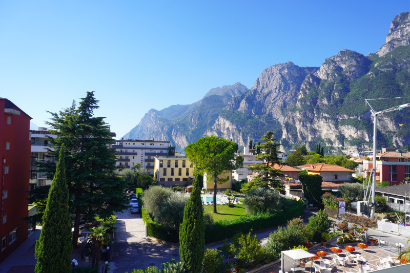 View from our balcony at Hotel Savoy Palace, Riva del Garda, Lake Garda, Italy